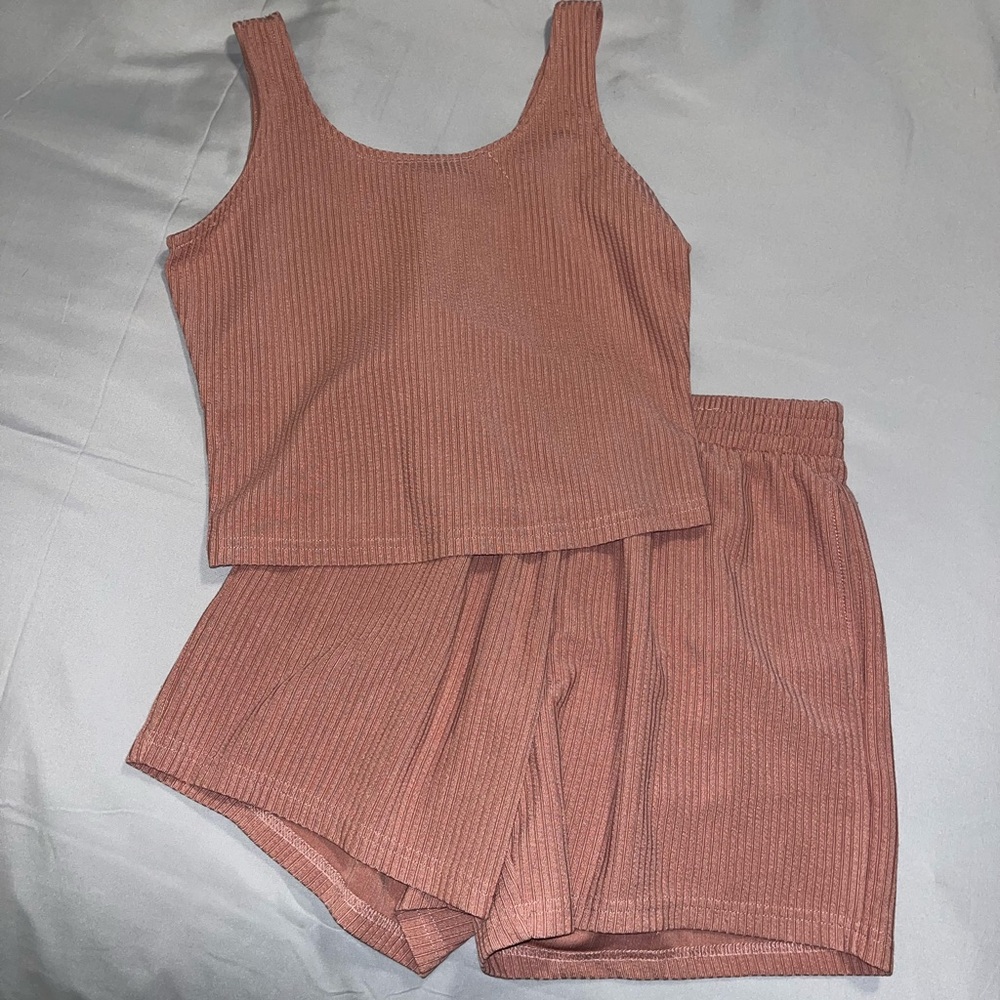 Amazon Terracotta Ribbed Set, size Small - Picture 2 of 5